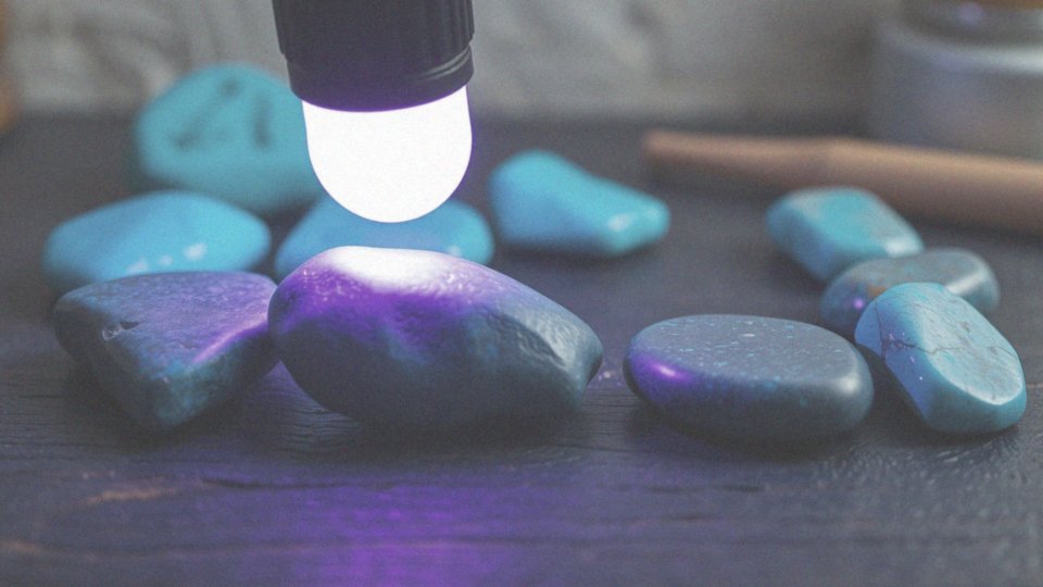 Jak sprawdzić, czy turkus wykazuje fluorescencję?
