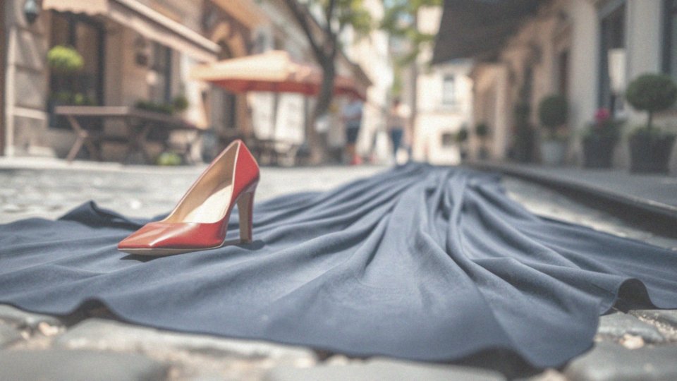 Czy czerwone buty są dobrym wyborem do niebieskiej sukienki?